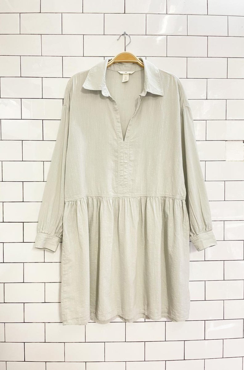 h&m oversized lightweight long sleeve cotton dress - good market thrift store