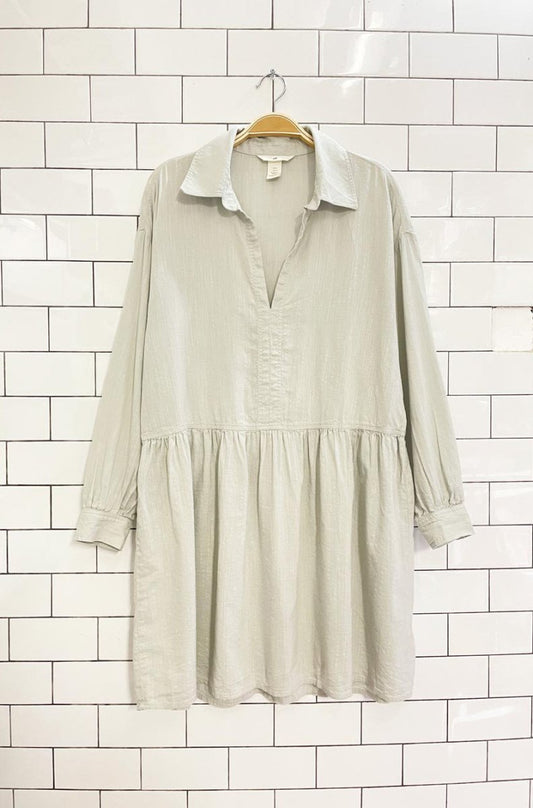 h&m oversized lightweight long sleeve cotton dress - good market thrift store