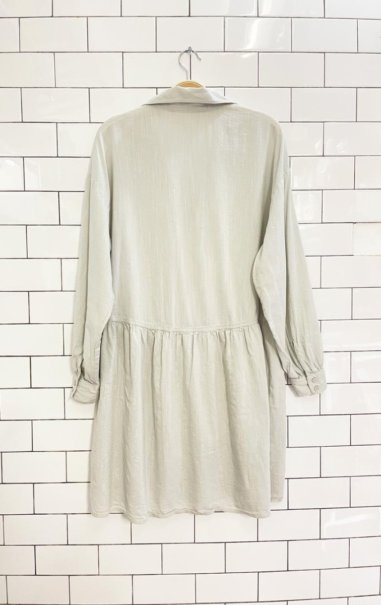 h&m oversized lightweight long sleeve cotton dress - good market thrift store