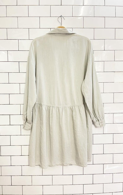 h&m oversized lightweight long sleeve cotton dress - good market thrift store