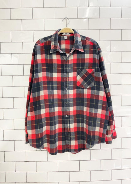 vintage gee five plaid flannel shirt - good market thrift store