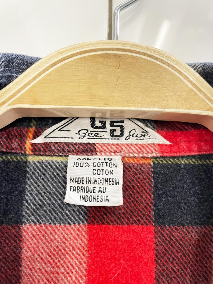 vintage gee five plaid flannel shirt - good market thrift store