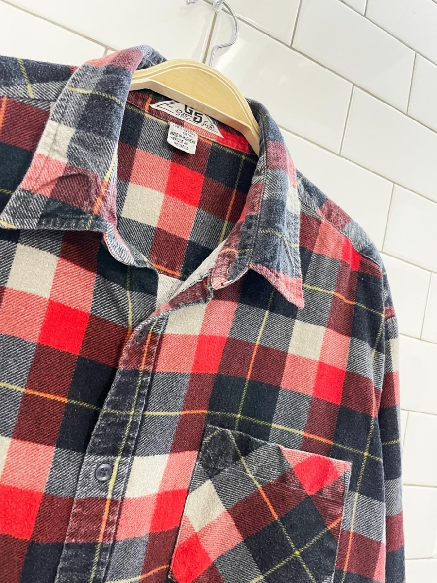 vintage gee five plaid flannel shirt - good market thrift store