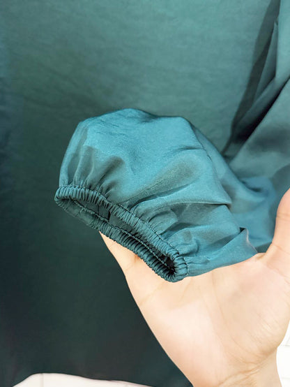 wilfred marie satin puff sleeve mini dress | aritzia