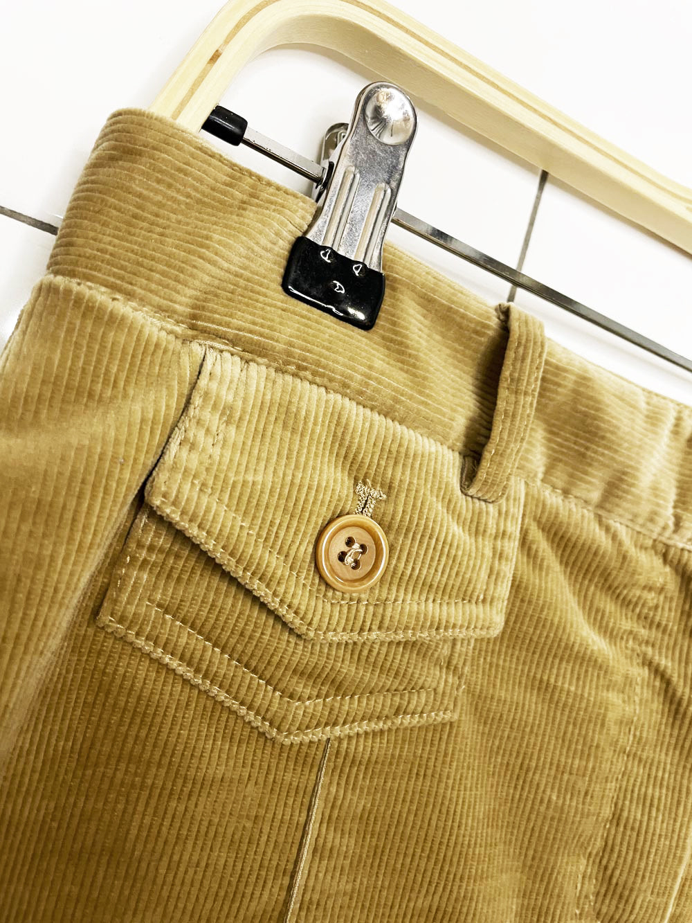 vintage 00s theory corduroy flare knee-length skirt | made in usa