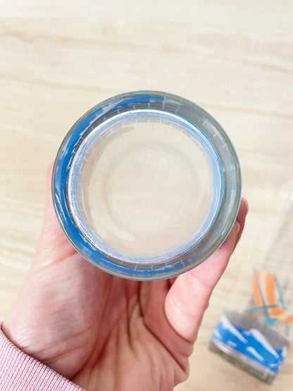 x2 vintage pastel beach scene highball glasses - good market thrift store