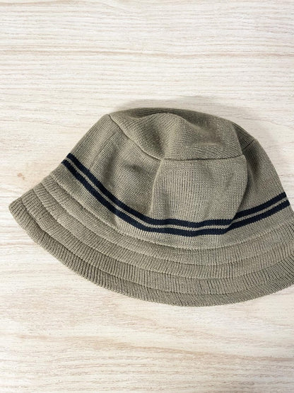 vintage 90s knit woven stripe bucket hat - good market thrift store