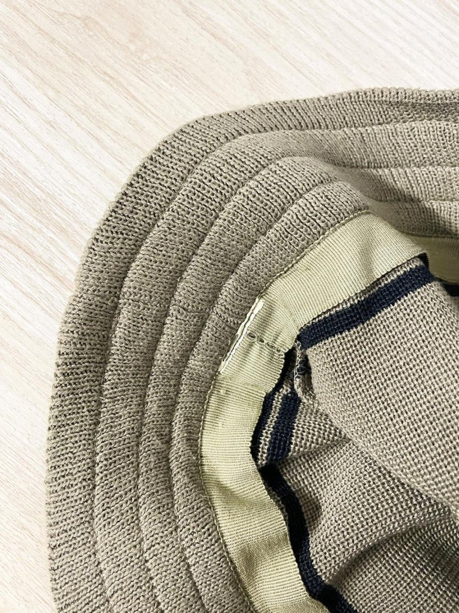 vintage 90s knit woven stripe bucket hat - good market thrift store