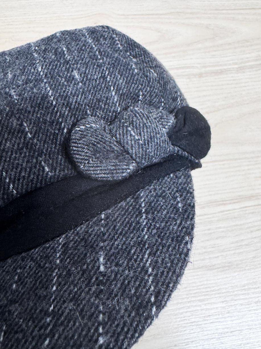 y2k pin stripe newsboy hat