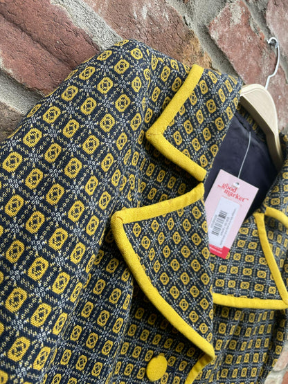 vintage 60s truz poly knit retro jacket