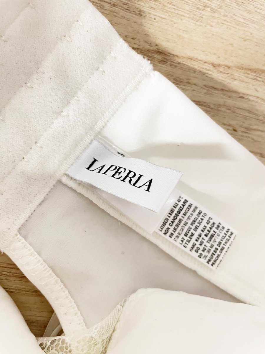 la perla control fit garter belt with chantilly lace - good market thrift store