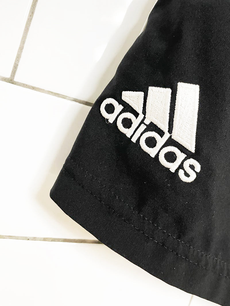 adidas three stripes sporty prep bathing suit athletic shorts