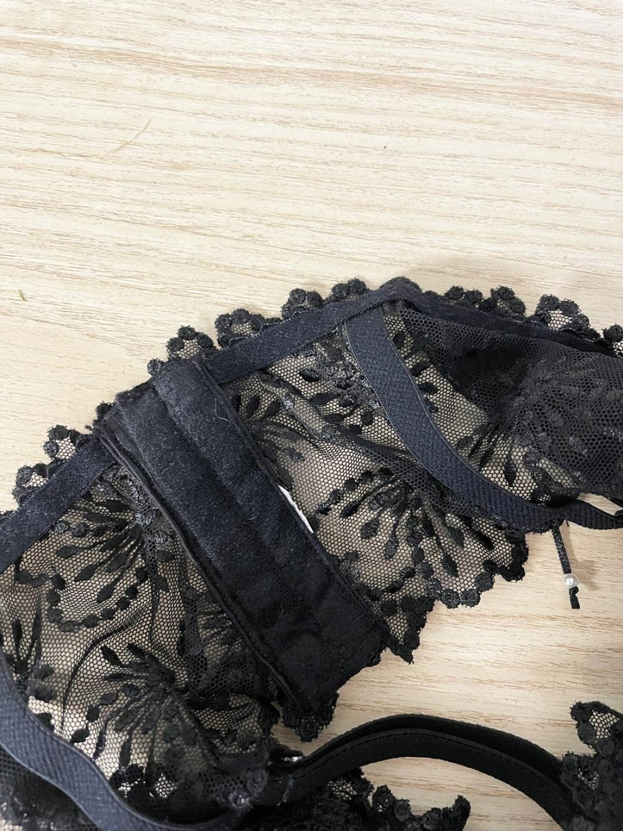 marie jo lace lingerie garter belt - good market thrift store