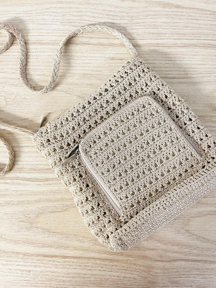 y2k crochet crossbody bag - good market thrift store