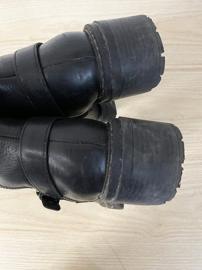 naturalizer jagger leather mid - calf zip buckle moto boots - good market thrift store