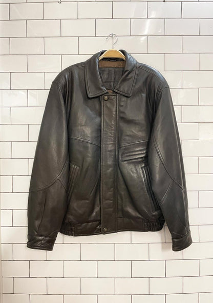vintage westbury butter leather bomber jacket - good market thrift store