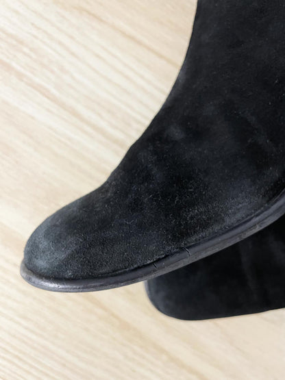 vintage browns couture lambskin suede tall leather boots - good market thrift store