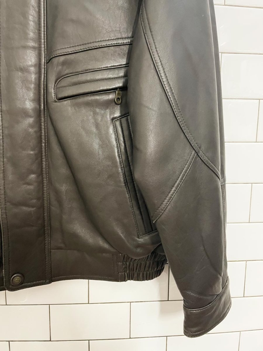 vintage westbury butter leather bomber jacket - good market thrift store