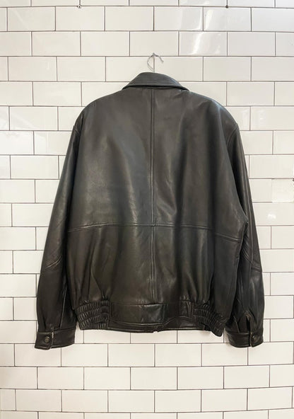 vintage westbury butter leather bomber jacket - good market thrift store