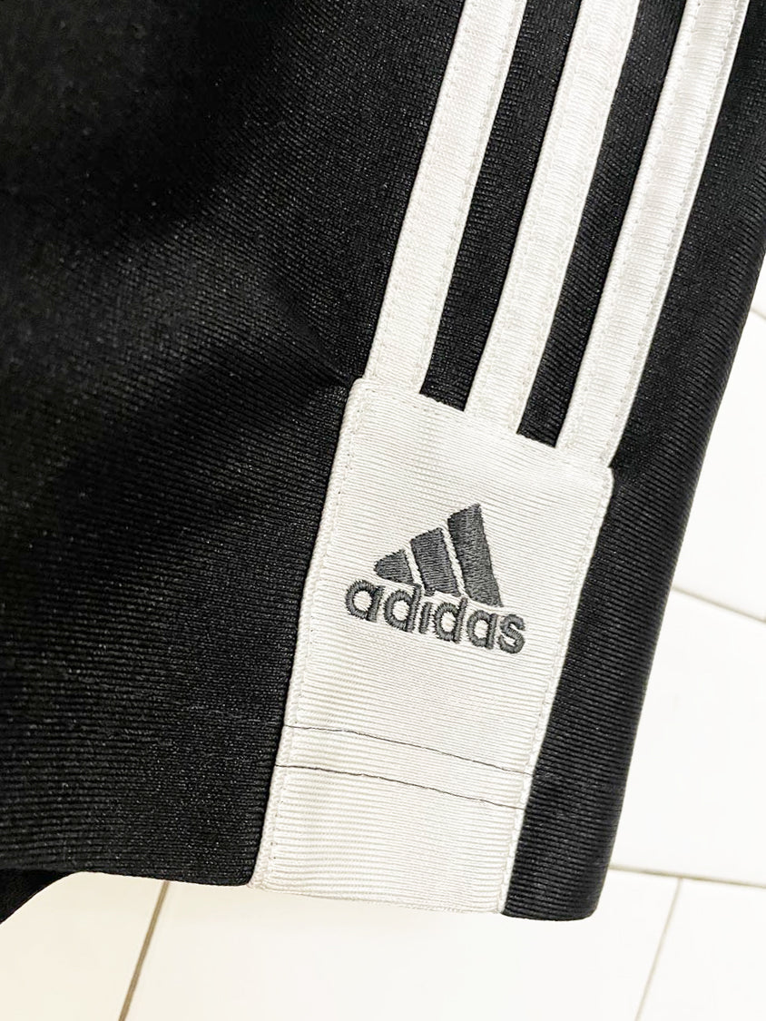 adidas three stripes sateen stripe sporty prep athletic shorts