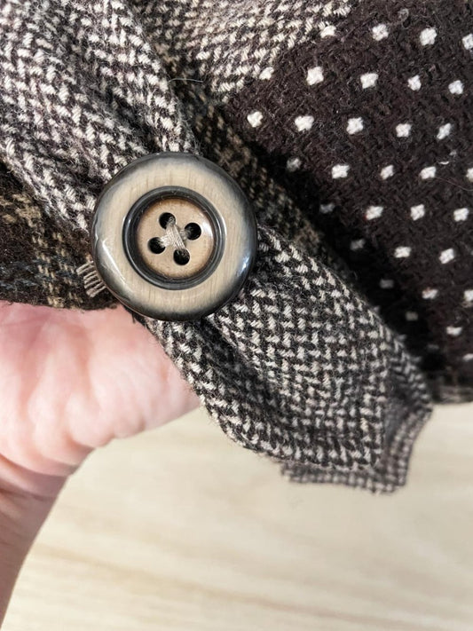 y2k patchwork tweed newsboy cap - good market thrift store