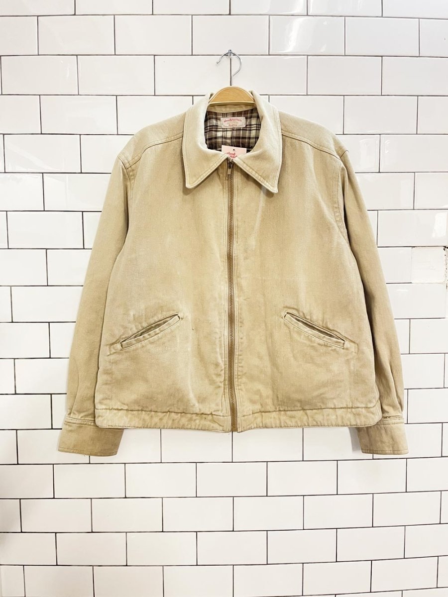 vintage handmade by audrey twill chore jacket - good market thrift store