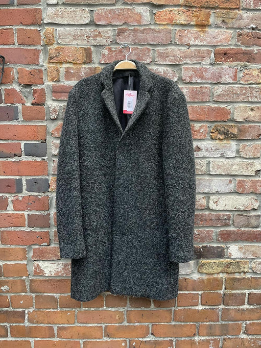 selected homme brove wool-blend boucle coat