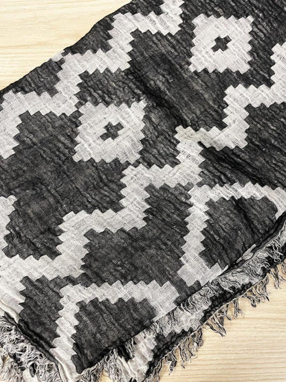 diamond mosaic gauze blanket scarf - good market thrift store