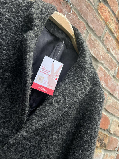 selected homme brove wool-blend boucle coat