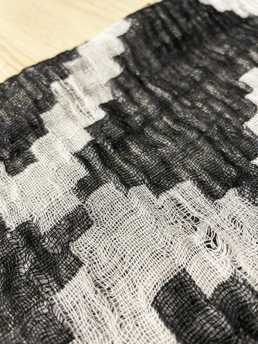 diamond mosaic gauze blanket scarf - good market thrift store