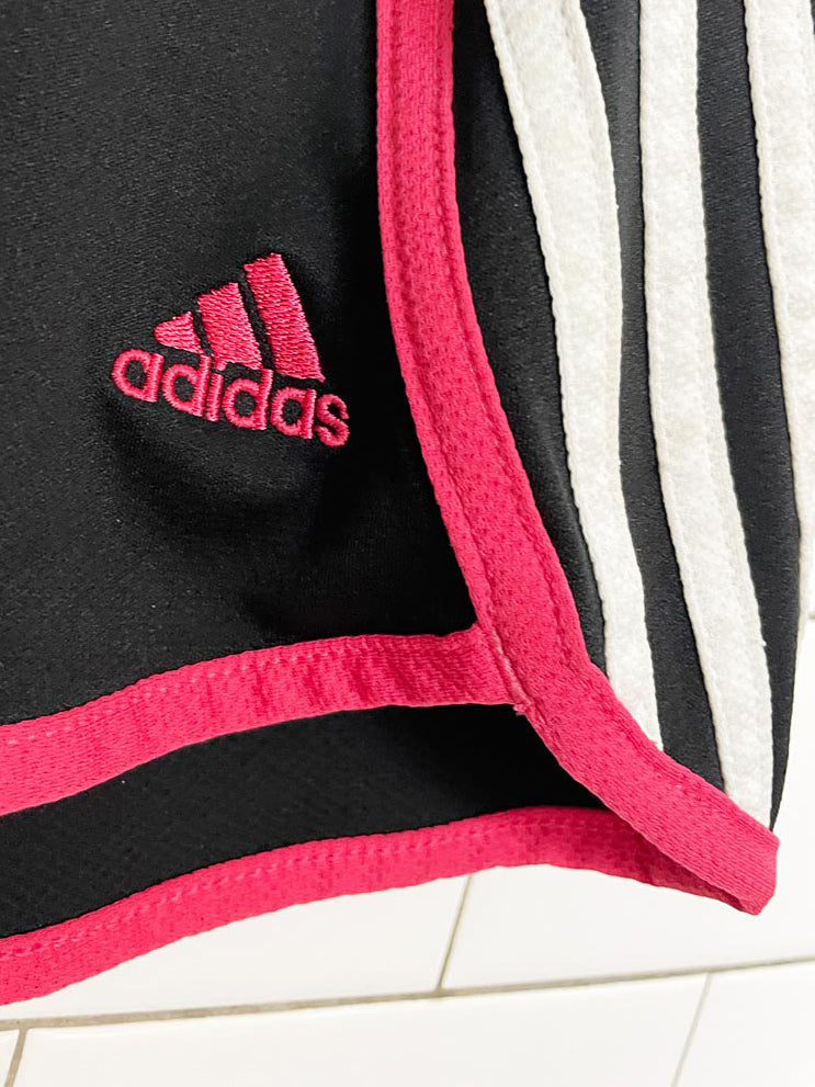 adidas three stripes pink sporty prep athletic short shorts