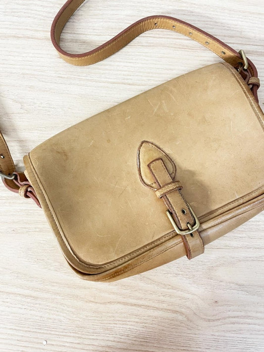 vintage leather saddle bag - good market thrift store