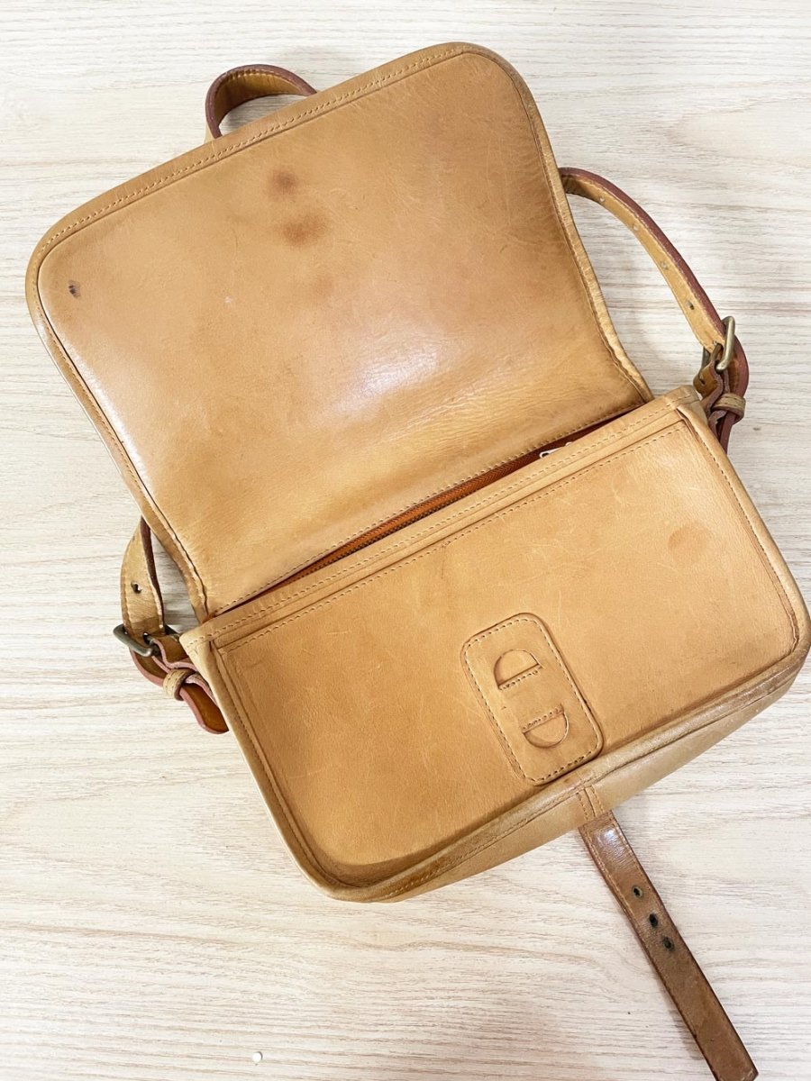 vintage leather saddle bag - good market thrift store
