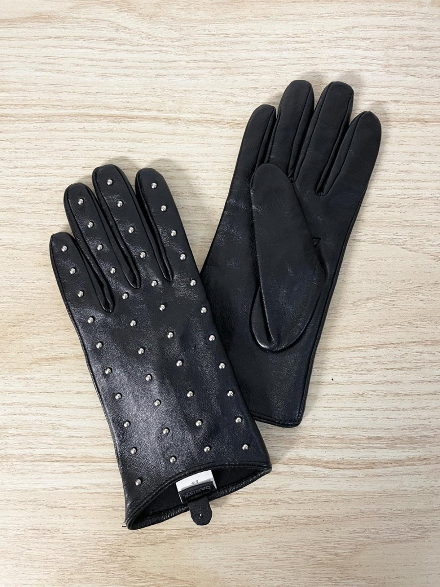 danier lambskin studded leather gloves - good market thrift store
