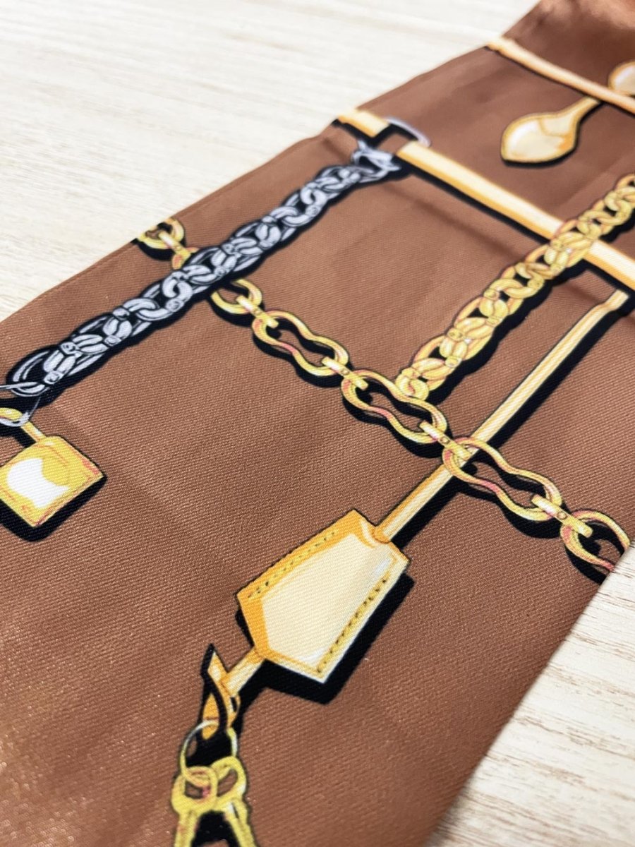 satin equestrian hair/neck scarf - good market thrift store