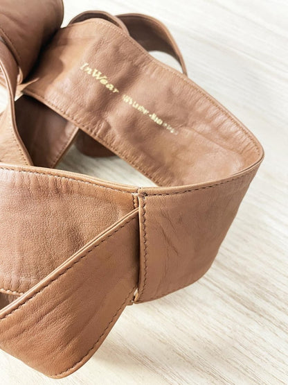 inwear butter leather classic wrap belt - good market thrift store