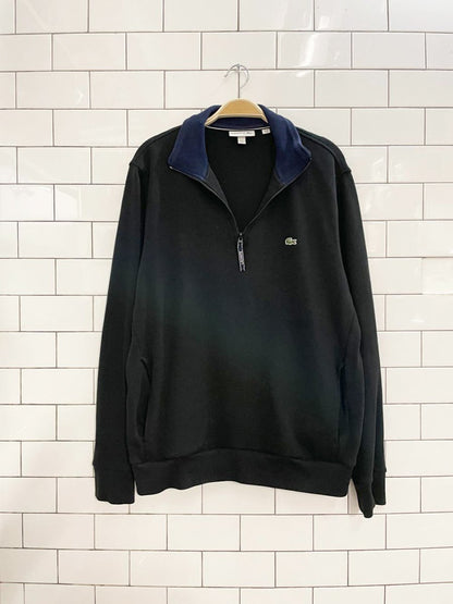 lacoste long sleeve side pocket polo sweater - good market thrift store
