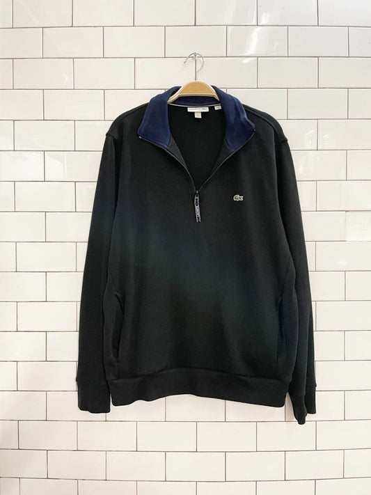 lacoste long sleeve side pocket polo sweater - good market thrift store