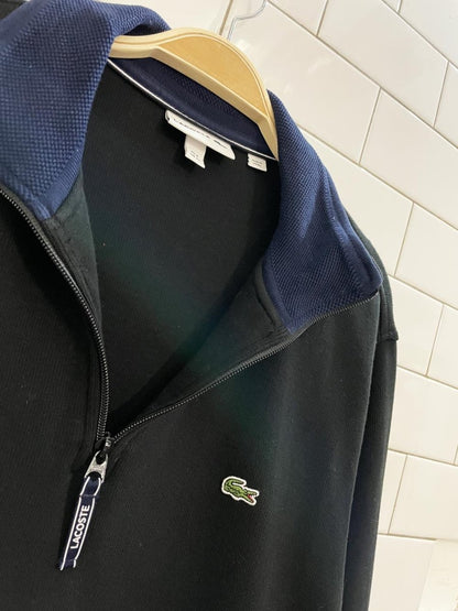 lacoste long sleeve side pocket polo sweater - good market thrift store