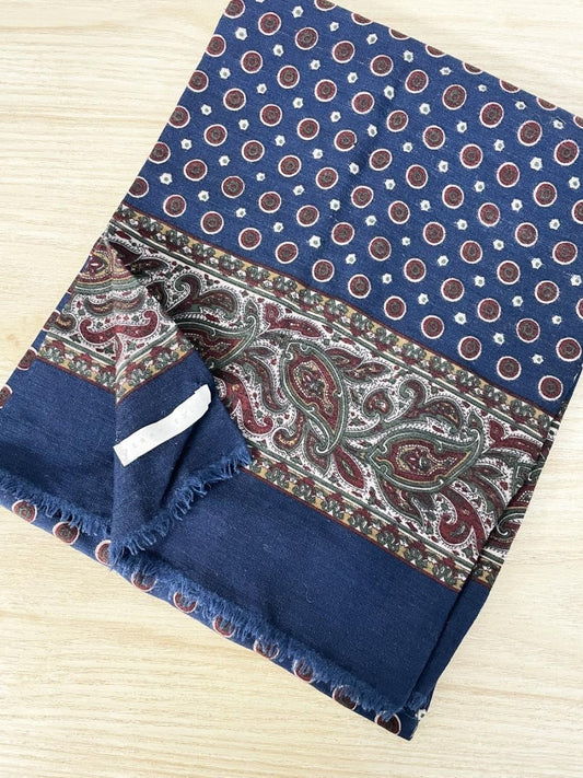 vintage perry ellis wool paisley medallion menswear scarf - good market thrift store