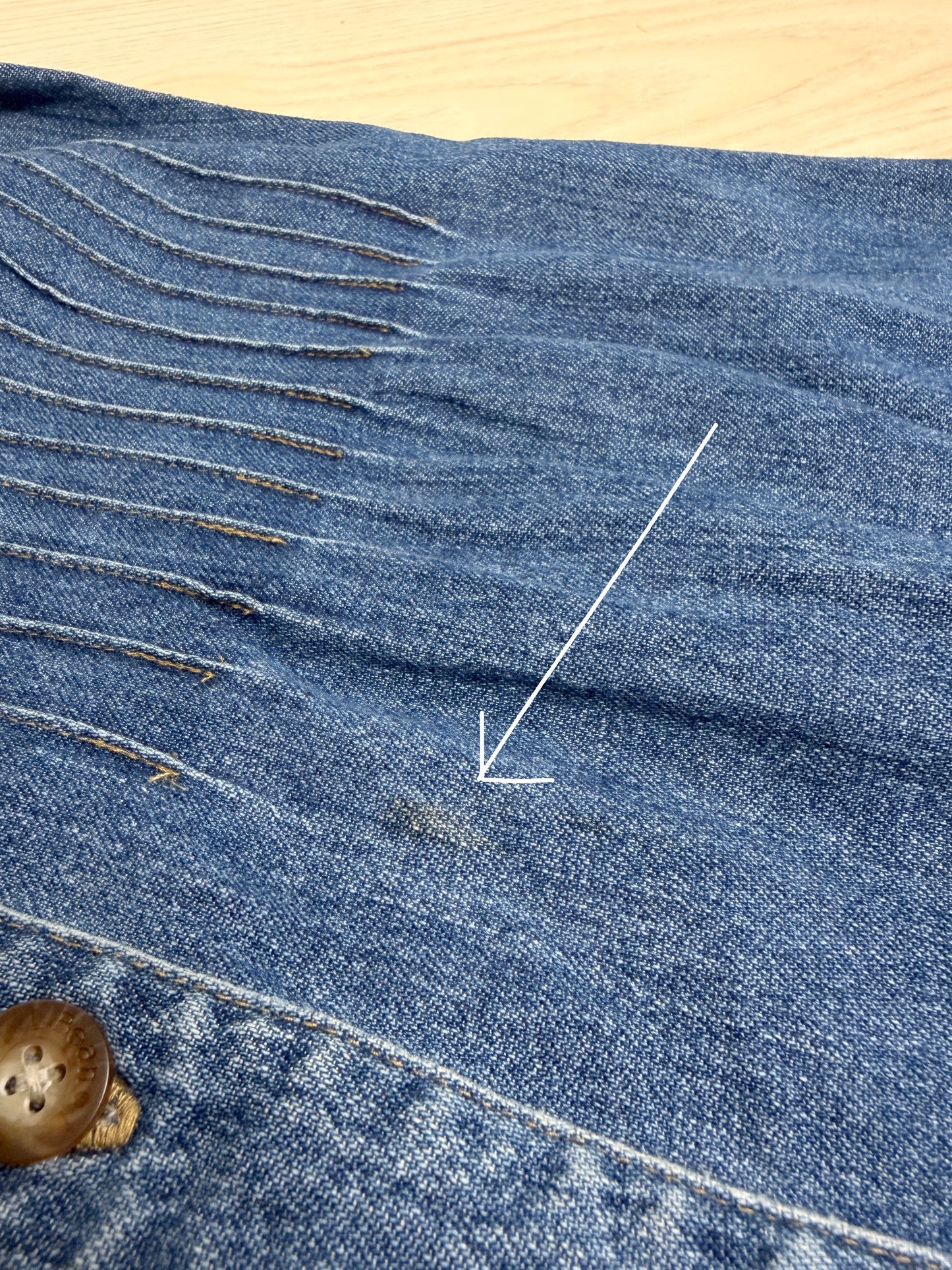 vintage 90s ll bean pintuck denim midi dress
