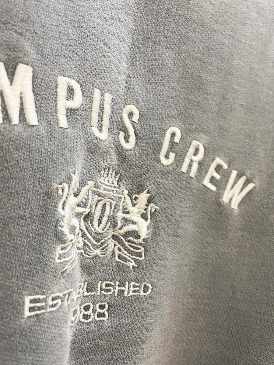 vintage 90s campus crew embroidered logo cottage crew - good market thrift store
