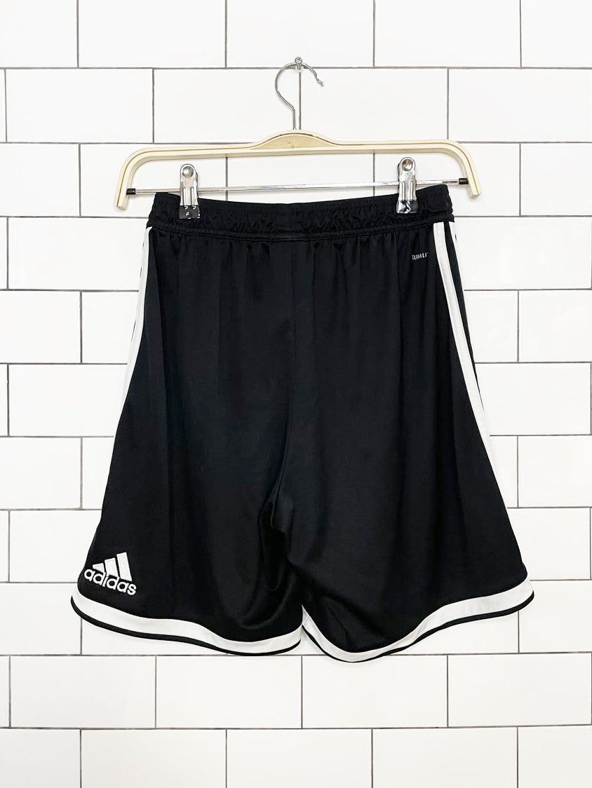 adidas three stripes sateen stripe sporty prep athletic shorts