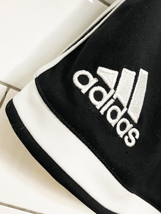 adidas three stripes sateen stripe sporty prep athletic shorts