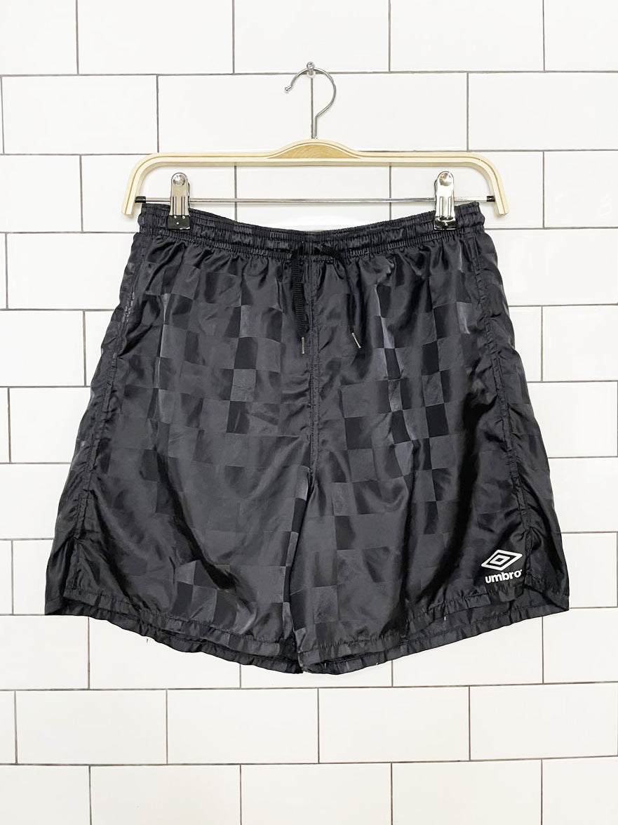 umbro sateen checker sporty prep athletic shorts