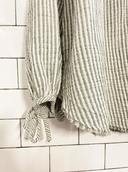 aerie daybreak gauze cotton cover up shirt - good market thrift store