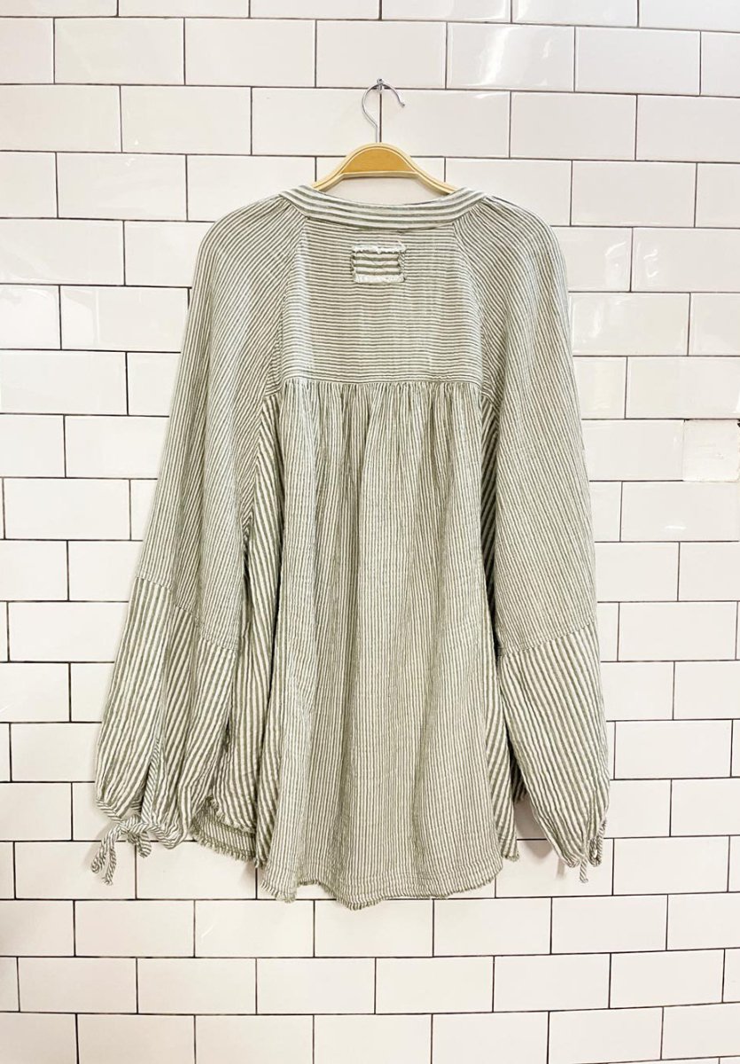 aerie daybreak gauze cotton cover up shirt - good market thrift store