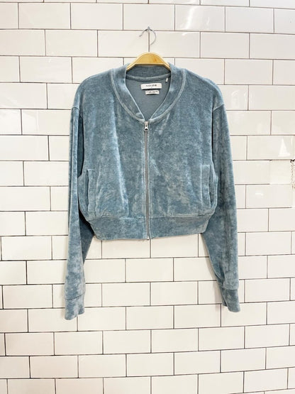 noize 2025 trish velour zip up sweatshirt - good market thrift store