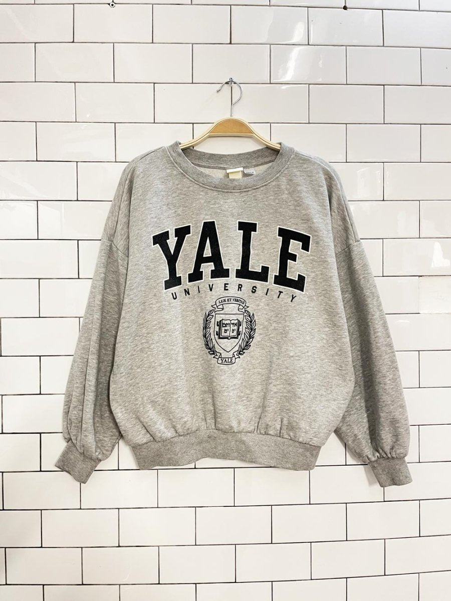 h&m x yale oversized varsity sweatshirt - good market thrift store