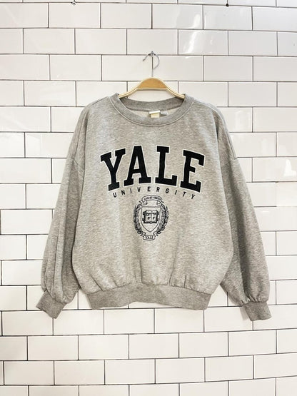 h&m x yale oversized varsity sweatshirt - good market thrift store